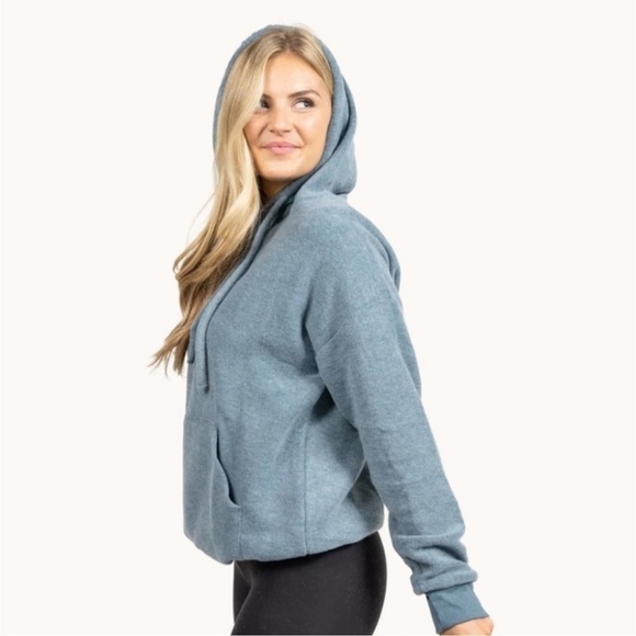 Soft Serve The Original Cloud Cotton Hoodie Shark Steel Blue Size 4XL Organic - Picture 1 of 8